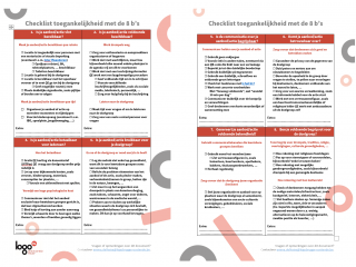 Checklist toegankelijkheid Checklist toegankelijkheid